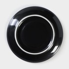 Блюдце фарфоровое «Акварель», d=14.5 см, цвет чёрный - Фото 4