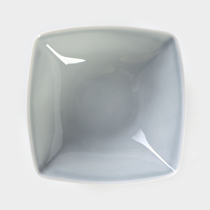 Салатник фарфоровый «Акварель», d=12 см, цвет серый - фото 1928398502
