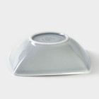 Салатник фарфоровый «Акварель», d=12 см, цвет серый - фото 4406097