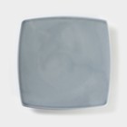 Тарелка квадратная фарфоровая «Акварель», 19×19 см, цвет серый - фото 301310400
