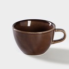 Чашка фарфоровая кофейная «Акварель», 210 мл, цвет коричневый - фото 11731905