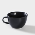 Чашка фарфоровая кофейная «Акварель», 210 мл, цвет чёрный - Фото 2