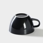 Чашка фарфоровая кофейная «Акварель», 210 мл, цвет чёрный - Фото 3