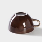 Чашка фарфоровая кофейная «Акварель», 320 мл, цвет коричневый - фото 4406112
