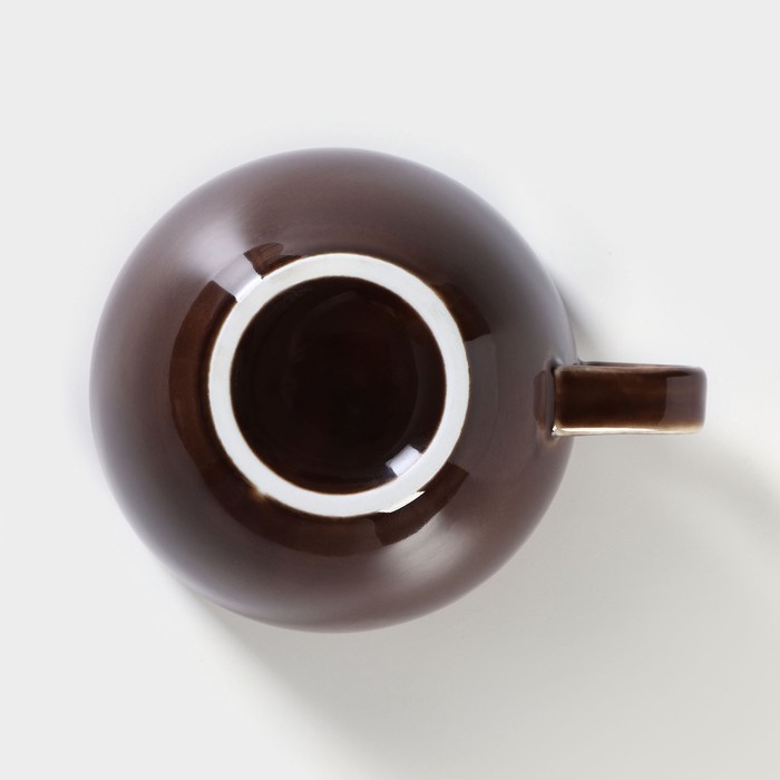 Чашка фарфоровая кофейная «Акварель», 320 мл, цвет коричневый - фото 1909409215
