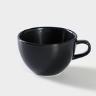 Чашка фарфоровая кофейная «Акварель», 320 мл, цвет чёрный - фото 8393936