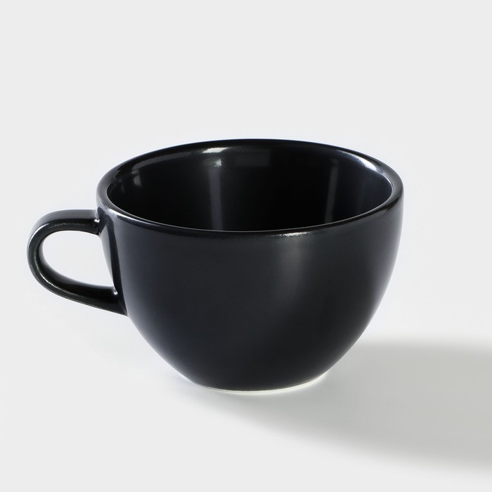 Чашка фарфоровая кофейная «Акварель», 320 мл, цвет чёрный - фото 1891793988