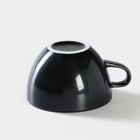 Чашка фарфоровая кофейная «Акварель», 320 мл, цвет чёрный - фото 4406116