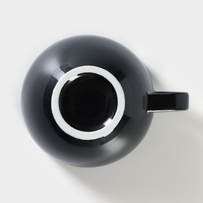 Чашка фарфоровая кофейная «Акварель», 320 мл, цвет чёрный - фото 1891793990