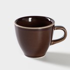 Чашка фарфоровая кофейная «Акварель», 70 мл, цвет коричневый - фото 5251124