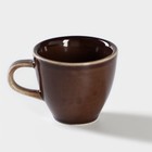 Чашка фарфоровая кофейная «Акварель», 70 мл, цвет коричневый - фото 4406119