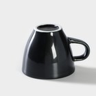 Чашка фарфоровая кофейная «Акварель», 70 мл, цвет чёрный - фото 4406124