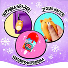Игрушка-сюрприз новогодний «Мяк-жмяк» в мороженке, МИКС - фото 3640497