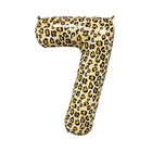 Шар фольгированный 32" Цифра 7, цвет леопард - фото 8394120