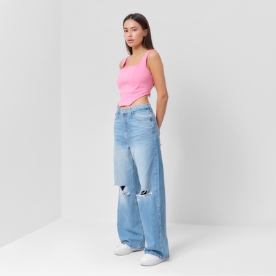 Джинсы женские палаццо MIST: Denim, размер (26) 42, голубые