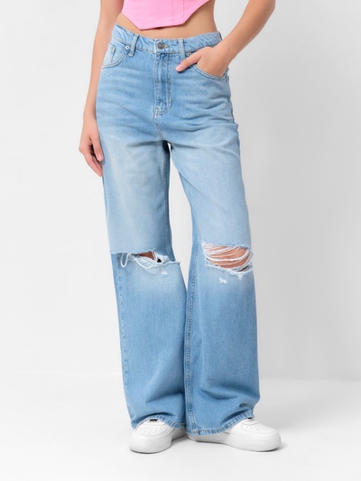 Джинсы женские палаццо MIST: Denim, размер (26) 42, голубые