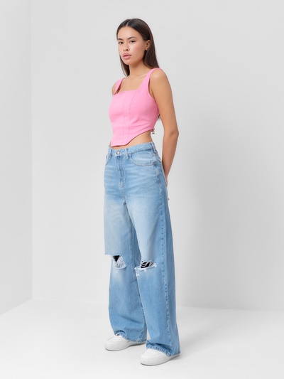 Джинсы женские палаццо MIST: Denim, размер (26) 42, голубые