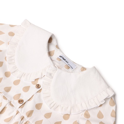 Платье для девочки KAFTAN «Капелька» с воротником, бежевое, рост 86-92 см