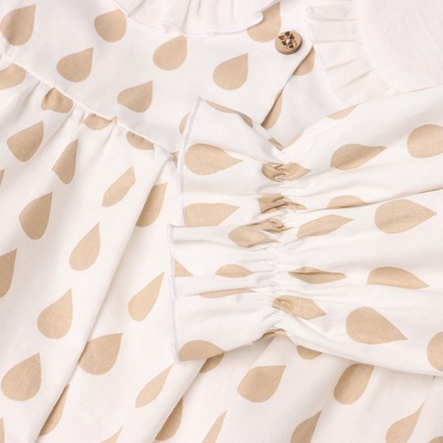 Платье для девочки KAFTAN «Капелька» с воротником, бежевое, рост 86-92 см