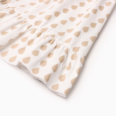 Платье для девочки KAFTAN «Капелька» с воротником, бежевое, рост 86-92 см