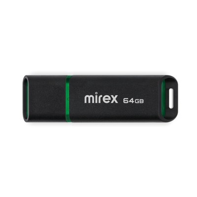 Флешка Mirex SPACER, 64 Гб ,USB2.0, чт до 25 Мб/с, зап до 15 Мб/с, чёрная