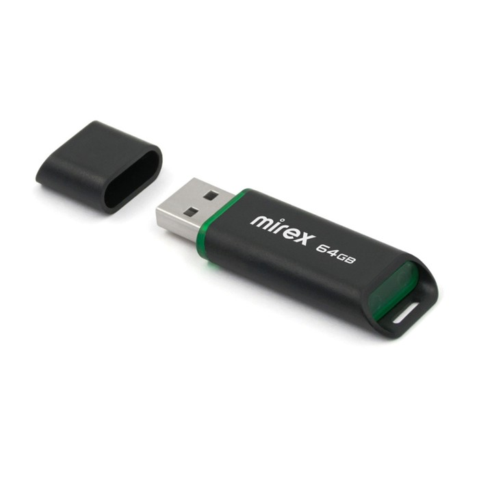 Флешка Mirex SPACER, 64 Гб ,USB2.0, чт до 25 Мб/с, зап до 15 Мб/с, чёрная - фото 51497198