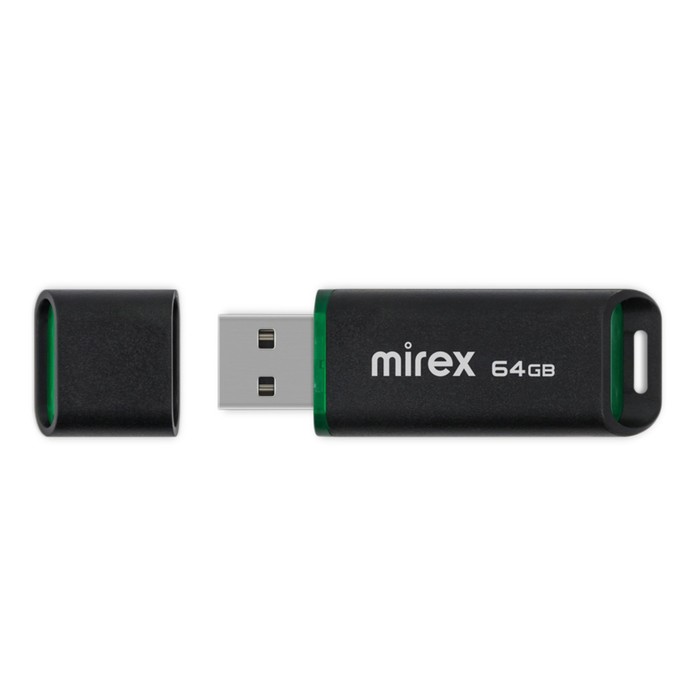 Флешка Mirex SPACER, 64 Гб ,USB3.0, чт до 100 Мб/с, зап до 40 Мб/с, чёрная