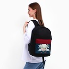 Рюкзак школьный молодёжный «Аниме», 33х13х37, отдел на молнии, н/карман, чёрный, красный - Фото 9