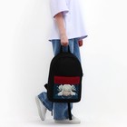 Рюкзак школьный молодёжный «Аниме», 33х13х37, отдел на молнии, н/карман, чёрный, красный - Фото 10