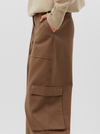 Брюки женские карго MIST Base, размер 46 (L), коричневые