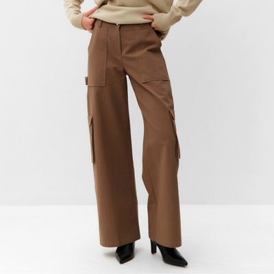 Брюки карго женские MIST Base, размер XL, коричневые