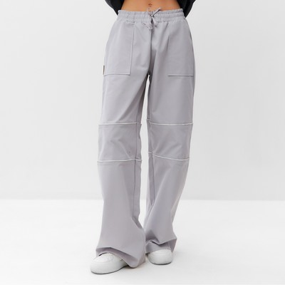 Брюки карго с молниями женские MIST Base, размер 46 (L), серые