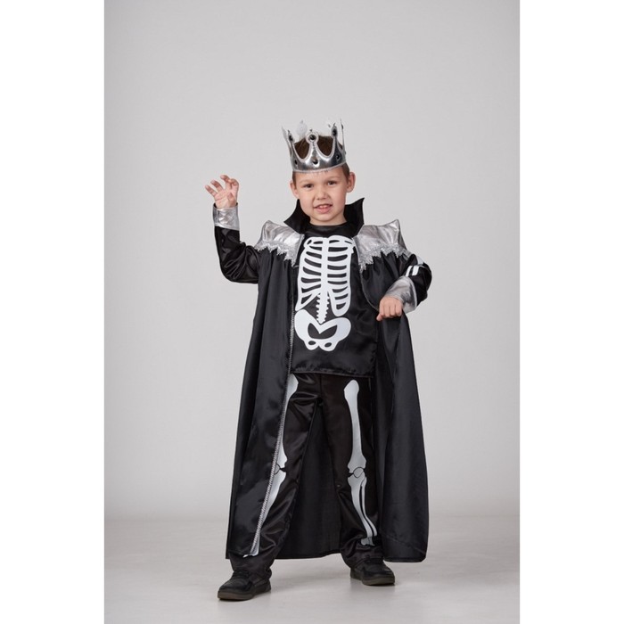 Карнавальный костюм «Кощей Бессмертный», рост 140 см, р. 68: сорочка, брюки, плащ, корона