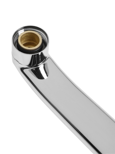 Излив для смесителя ZEIN, 3/4", изогнутый, нерж. сталь, 20 см, аэратор пластик