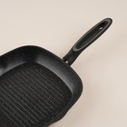 Сковорода-гриль SL Home, d=24 см, h=4 см, антипригарное покрытие, индукция, кованый алюминий, чёрная - Фото 6