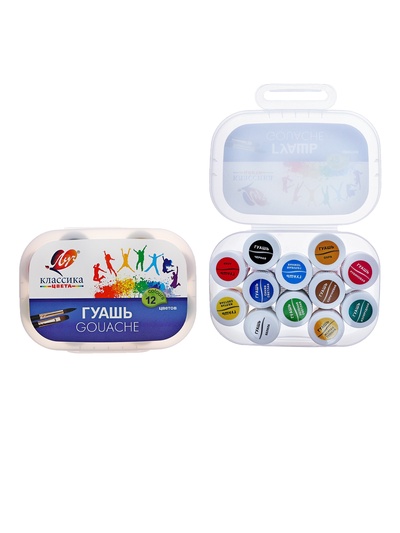 Гуашь 12 цветов × 20 мл «Луч. Классика», в контейнере