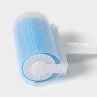 Ролик для чистки одежды в футляре силиконовый, 17×11×6 см, голубой - Фото 3