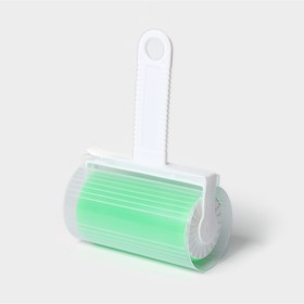 Ролик для чистки одежды силиконовый 17х11х6 см цвет зеленый