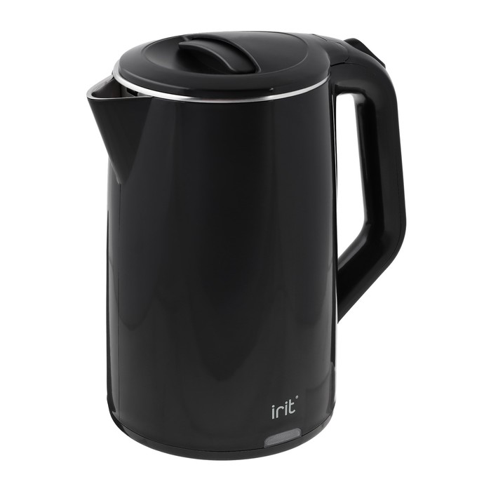 Чайник электрический Irit IR-1305, металл, 1.8 л, 1500 Вт, чёрный - Фото 1