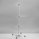 Вертушка QF, 3 яруса по 10 крючков, 30×30×65 см, белая - Фото 2