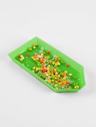 Органайзер-ванночка для бисера и страз, 4.8×9 см, 4 шт. на подставке, зелёный, прозрачный - Фото 4