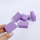 Бафы наждачные для ногтей, набор 50 шт, двухсторонние, 3,5 × 2,5 см, цвет фиолетовый - фото 7904147