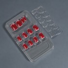 Накладные ногти «Wine», 12 шт., с клеевыми пластинами, форма мягкий квадрат, бордовые, серебристые - Фото 2