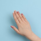 Накладные ногти «Flourish», 12 шт, с клеевыми пластинами, форма мягкий квадрат, цвет розовый/белый - фото 8574298