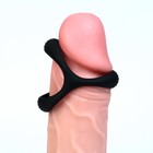 Эрекционное кольцо, софт-силикон, d=32 мм, черный - Фото 6