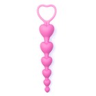 Анальные шарики Оки-Чпоки, Soft touch silicone,  d= 11-32 мм, h= 140 мм, розовый - фото 11624295
