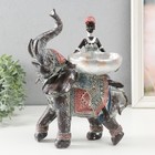 Сувенир полистоун подставка "Африканка на слоне" 23х15,5х29 см - фото 11712023