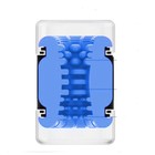 Мастурбатор сквозной Through SOFT, силикон, синий - Фото 7