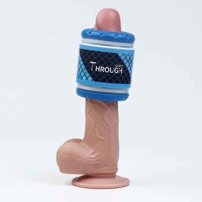 Мастурбатор сквозной Through SOFT, силикон, синий