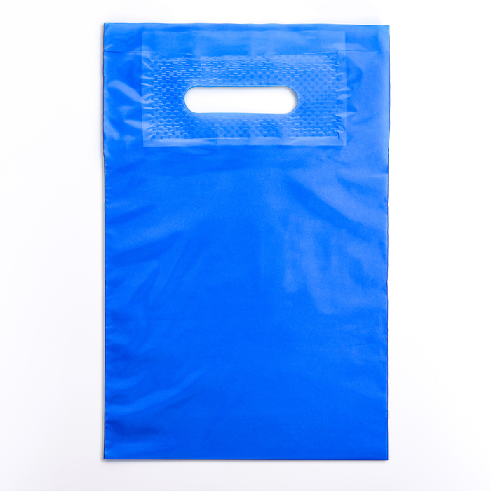 Пакет полиэтиленовый с вырубной ручкой, Лазурный 20-30 См, 50 мкм - Фото 1